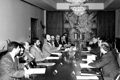 Meeting of the foreign minister of Bulgaria Stoyan Daskalov with his Iranian counterpart Ali Akbar Valayati